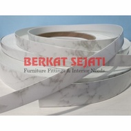 Edging Hpl Aica Taco WHITE MARBLE GLOSSY MARMER PUTIH KILAP 46mm x 1mm