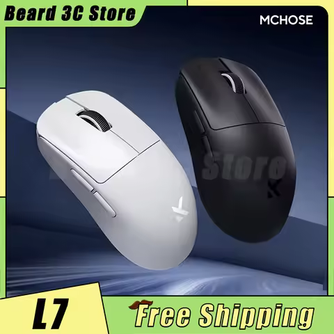 Mchose L7 Ultra+ Mouse 3Mode Wireless PAW3395 8K Return E-sports Gaming Mouse Lightweight Low Latenc