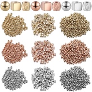 1200 Pieces Assorted Spacer Beads Include 300 Faceted Rondelle Cube Spacer Column Bead, 600 Round Ba
