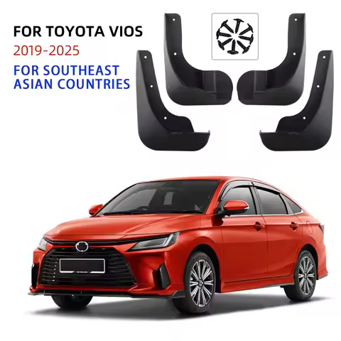Car Mud Flaps for Toyota Vios 2019-2023 2024 2025 Car Front Rear Splash Guards Fender Mudguards Auto