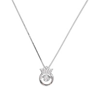 Hvg Women's PT950 Platinum Necklace Style White Gold Diamond Pendant Clavicle Chain Valentine's Day