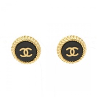 【日本直送】 CHANEL 香奈兒 雙C標誌 耳環 鍍金 金色 黑色 95℃