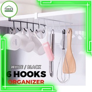 Theos 1pc Kitchen Hanger Iron Hooks Shelf Free Of Punch Rack Hanger Cupboard Dish Organizer