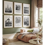 Decorative Painting Taipei City Canvas Print Poster Black White Printing Studio Printable Map Taiwan