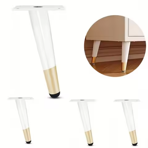 4pcs 10cm Metal TV Cabinet Feet Luxury Sofa Feet Oblique Cone Coffee Table Legs Furniture Support Le