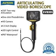 AUTOOL SVB305 1080 HD Automotive Industrial Endoscope with Light  Autofocus Endoscope Inspection Cam