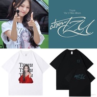 LZ59 Twice Tzuyu The 1st Mini Album abouTZU OFFICIAL MERCH loose printing Short sleeve T-Shirt base 