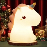 (🇸🇬SG Shop) Kids Gift Cute Night Light sleep led lamp kids bunny unicorn Squishy silicon touch RGB Lamp