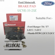 BRAKE PAD FORD Front Disc UCYE-33-23Z Mazda BT50 2.2CC / 3.2CC Ford Ranger T6 T7 2.2CC / 3.2CC Motor