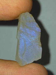 พลอย ก้อน มูนสโตน มุกดาหาร เหลือบ ฟ้าน้ำเงิน ธรรมชาติ ดิบ แท้ ( Unheated Natural Blue Flash Moonstone ) หนัก 23.3 กะรัต