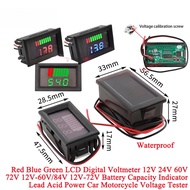 12V 24V 36V 48V 60V 72V 84V Car Battery Charge Level Indicator Lithium Battery Capacity Meter Displa