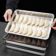 304 Stainless Steel Dumpling Box Frozen Dumpling Tray with Lid | Tray Simpan & Beku Dumpling