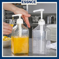 Sugar Press Glass Bottle Storage 1100ml Syrup 5cc/10cc Pump Liquid Oil Dispenser For Milk Tea Coffee