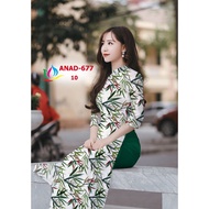 3d ao dai fabric with even flowers