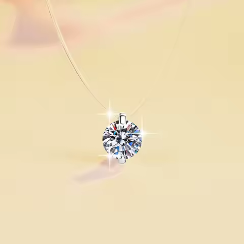 Mermaid Tear Pendant Women's 2CT Moissanite PT950 Platinum - Romantic mermaid tear drop, 2CT sparkle