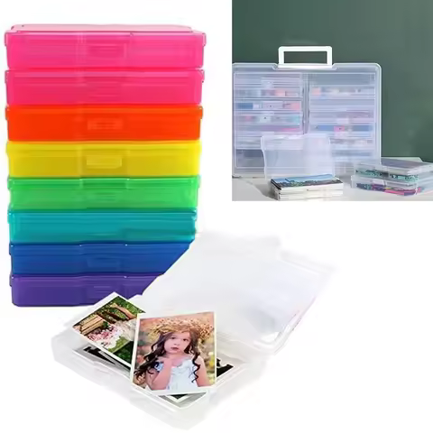 Photo Storage Boxes 4x6inch Photograph Picture Album Organiser Craft Container For Craft Office Supp