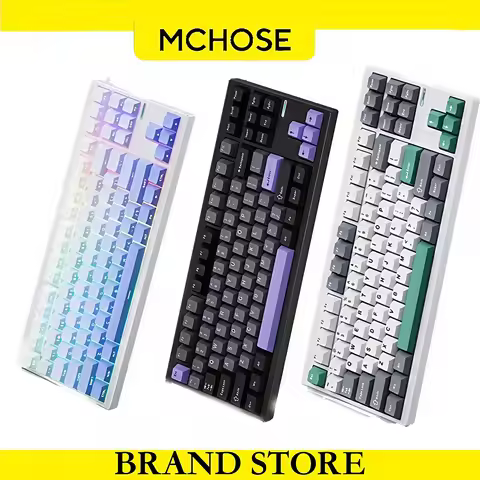 MCHOSE GX87 V2 Mechanical Keyboard 87Keys 80% Layout 220 Mesh CNC Aluminum Shell Customized Hifi Swi