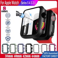Jam tangan watch ♕Apple Watch Series 1 2 3 4 5 6 SE 38 40 42 44 mm Full Protection Case HD Clear Ant