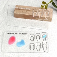 Transparent Thickened Nail Art Palette, Acrylic Nail Art Training Practice Board, Reusable Painting 