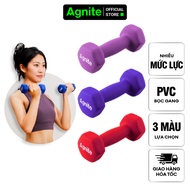 Genuine Agnite multi-level dumbbells for men and women - PVC coated with super durable cast iron - g