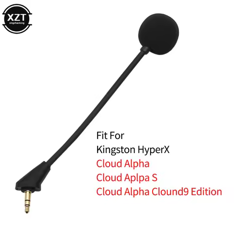 Replacement Game Mic 3.5mm Microphone for Kingston HyperX Cloud Alpha S Cloud9 C9 Edition Gaming Hea