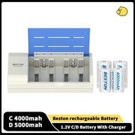 Beston 4 slot C821BW Battery Charger for AA/AAA/D/C/9V Ni-mh/Ni-cd rechargeable battery