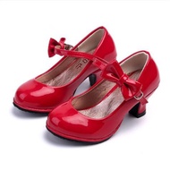 Girls Shoes High Heels Shoes Kids Fashion Princess Bow-knot Party Wedding Shoes
