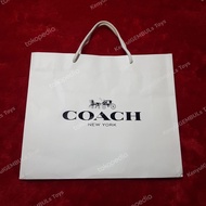 Preloved Original Branded Paper Bag "Coach" White size M