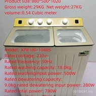Washing Machine Dormitory 18KG10KG11KG English Household Chicco Double Drum Drying Double Drum Panel
