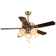HAISHI11 Fan With Light Bedroom Inverter With LED Ceiling Fan Light Simple DC Power Saving Ceiling Fan Lights