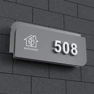Nombor Rumah Timbul l House Number  Sign Plate Acrylic l Plate Alamat  No Rumah Modern Simple 门牌号码牌定