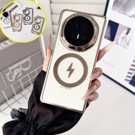 Magnetic Electroplated Clear Casing Funda for Honor Magic V6 V5 V3 VS3 6D Laser Engraving Shockproof