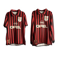AC Milan Jersey Retro 1999 2000 Long Sleeve Home Classic Football Shirt