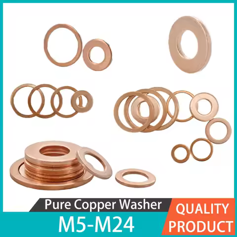 Solid pure copper oil plug gasket M5 M6 M8 M10 M12 M14 M16 M18 M20 M22 M24 Motorcycle oil pan flat s
