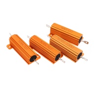 RX24-50W Gold Aluminum Shell Resistor 1/3/4/6/7/8/10/20R/50 Euro 1K 2K 3K 5K 100K