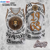 Triskelion Fratshirt Full Sublimation Jersey White Tau Gamma Phi Triskelion 53rd Anniversary White L