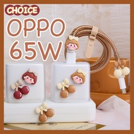 Cute Cartoon For OPPO 65w Charger Cover Candy Girl Charger Protector Case Set Compatible for oppo Reno 5 6 Pro Realme 8pro 7 6 X find X3 Charger Protector Case