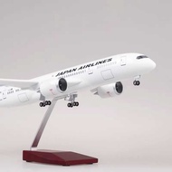 Japanese Airlines Boeing 787 Aircraft Model with Wheels with Lights Civil Airlines Passenger Aircraf
