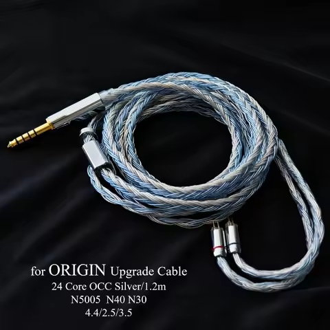 for TANCHJIM Origin HANA Kara 4U Oxygen HiFi Upgrade Cable 24-Core OCC Silver Plated 4.4mm/2.5mm Bal