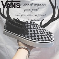 Vans Slip On Checkerboard Black Grey/Black White Classic Original Old Skool casual shoes Kasut lelak