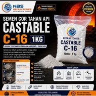 Castable C-16 Refractory 1Kg | Industrial Fireproof Cement 1600°C C C C | Furnace Material & High Te
