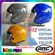 TOPI ARC RITZ MODERN GREY BLUE YELLOW V2 HELMET XXL + FREE SMALL CLEANING CLOTH (SPECIAL EDITION)