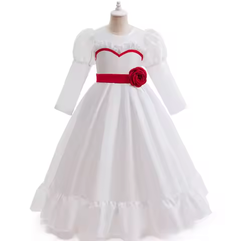 2Y-10Y Girl Dress Annabelle Cosplay Costume Birthday Party Princess Dress Performance Costume Hallow