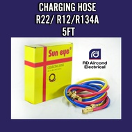 AIRCOND REFRIGERANT CHARGING HOSE [R22/R12/R134A/R410A/R32] 5FT