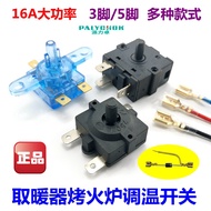 B. b.Oven Thermostat Switch Electric Oil Ting 5 Pins 3 High Low Temperature Knob Heater Accessories 