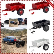 [leipupa] RC Trailer Aluminum Alloy Simulation Replacement Professional Tires Metal Trailer for 1/18