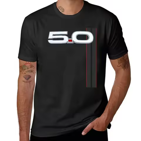 5.0 V8 GT Mustang racing stripes S550 T-Shirt graphic tee shirt plain summer top mens graphic t-shir