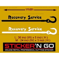 CUTTING STICKER CUSTOM RECOVERY SERVICE TOWING SERVICE CARRIER