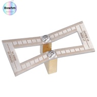 BVWHM Dovetail Jig Guide, Stainless Steel Brass Dovetail Marker, with Bevel with Scale 1:5/1:6/1:7/1