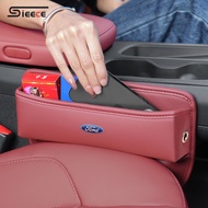 Sieece Leather Car Seat Gap Pocket Car Storage Interior Accessories For Ford Ranger Fiesta Focus Mustang Raptor
